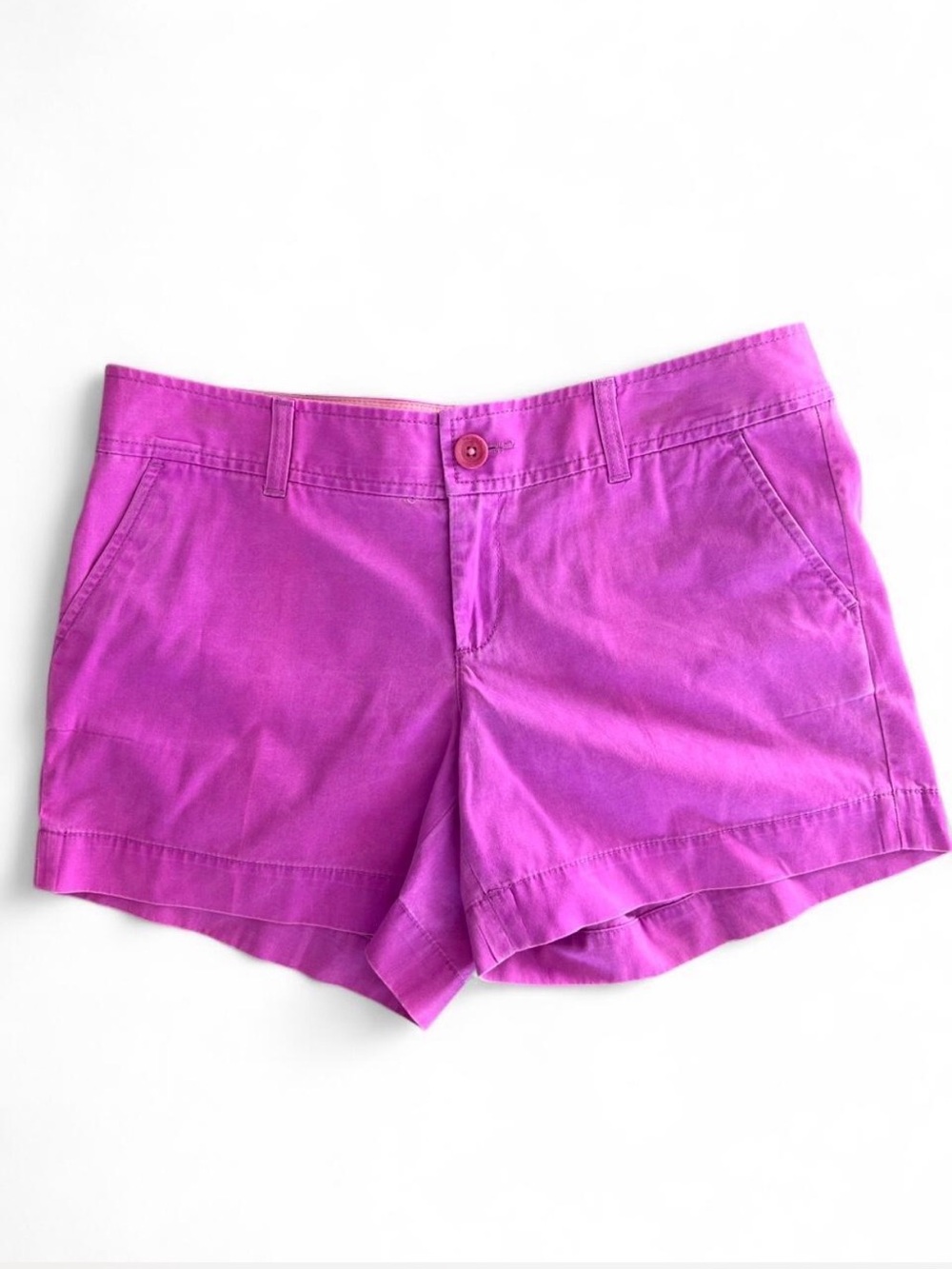 Lilly Pulitzer Pink Callahan Shorts Size 8 | Solid Chino Casual Shorts